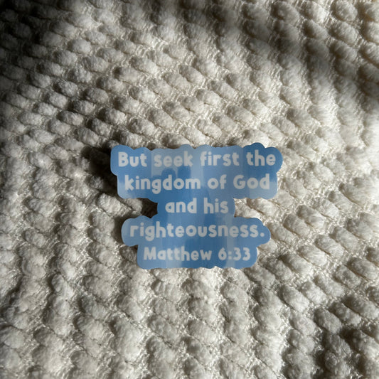 Matthew 6:33 sticker