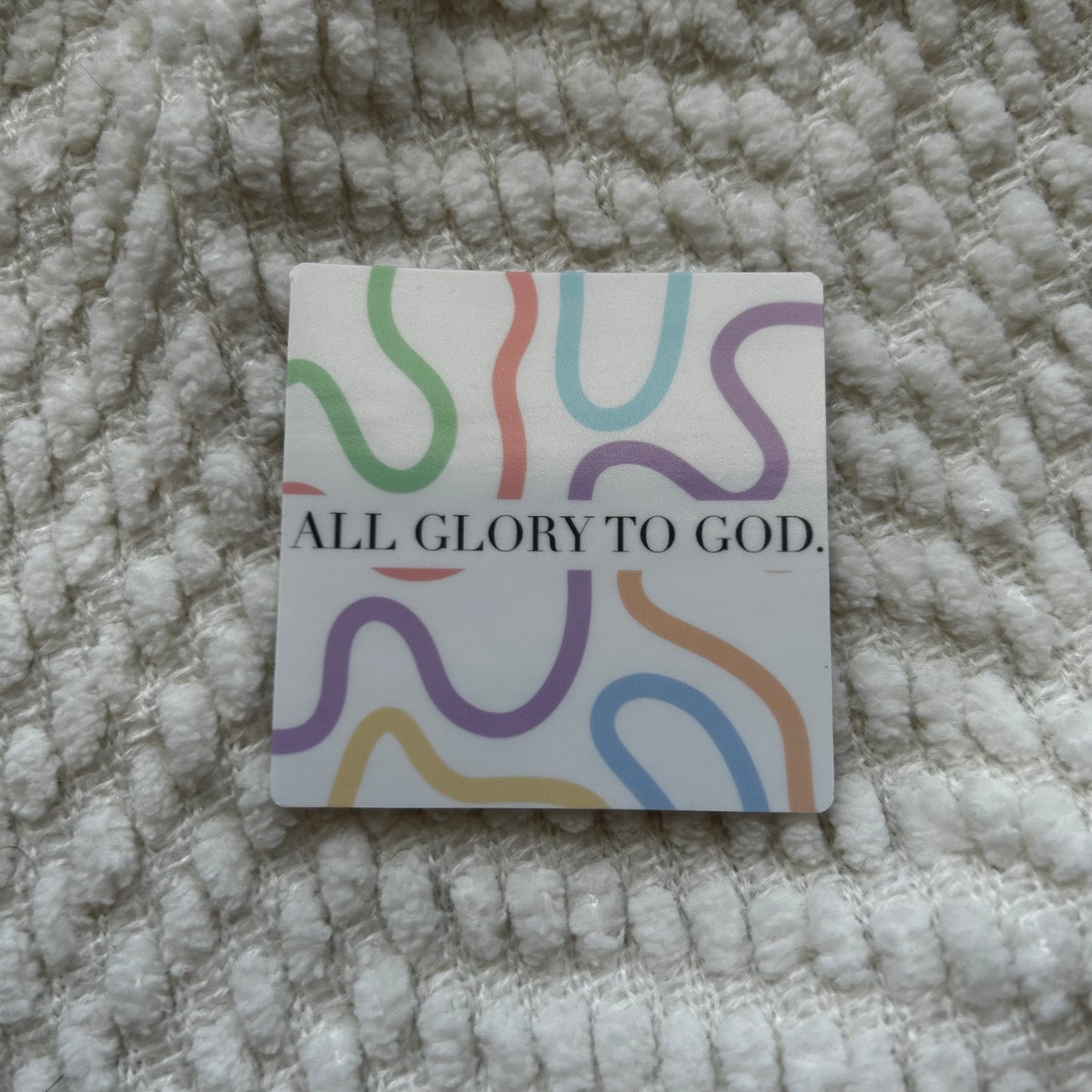 All glory to God sticker