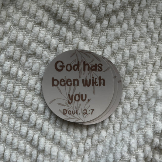 God had been with you sticker