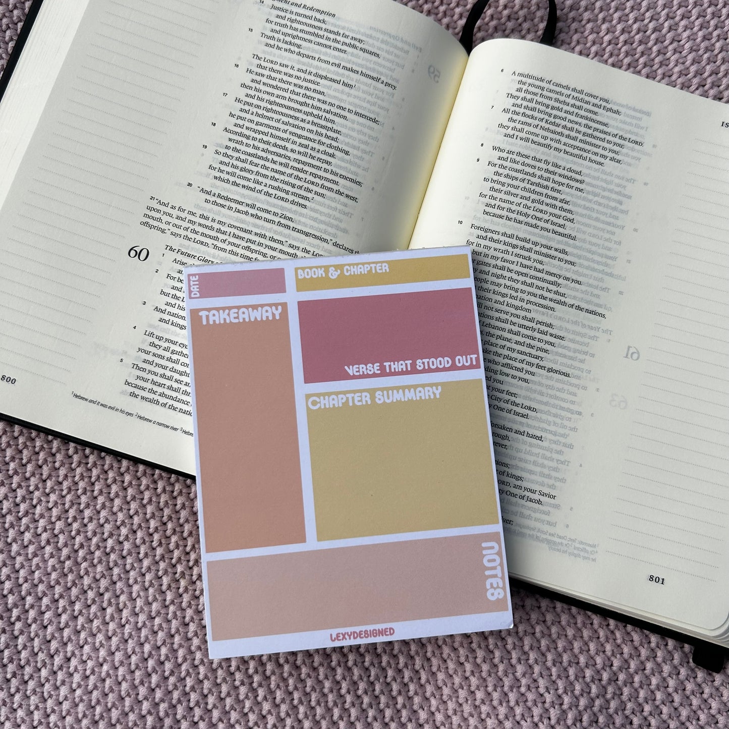 Warm tones bible study notes