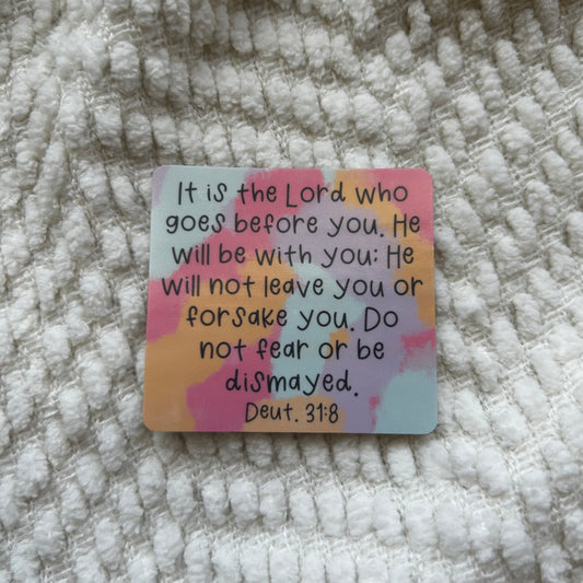 Deuteronomy 31:8 sticker