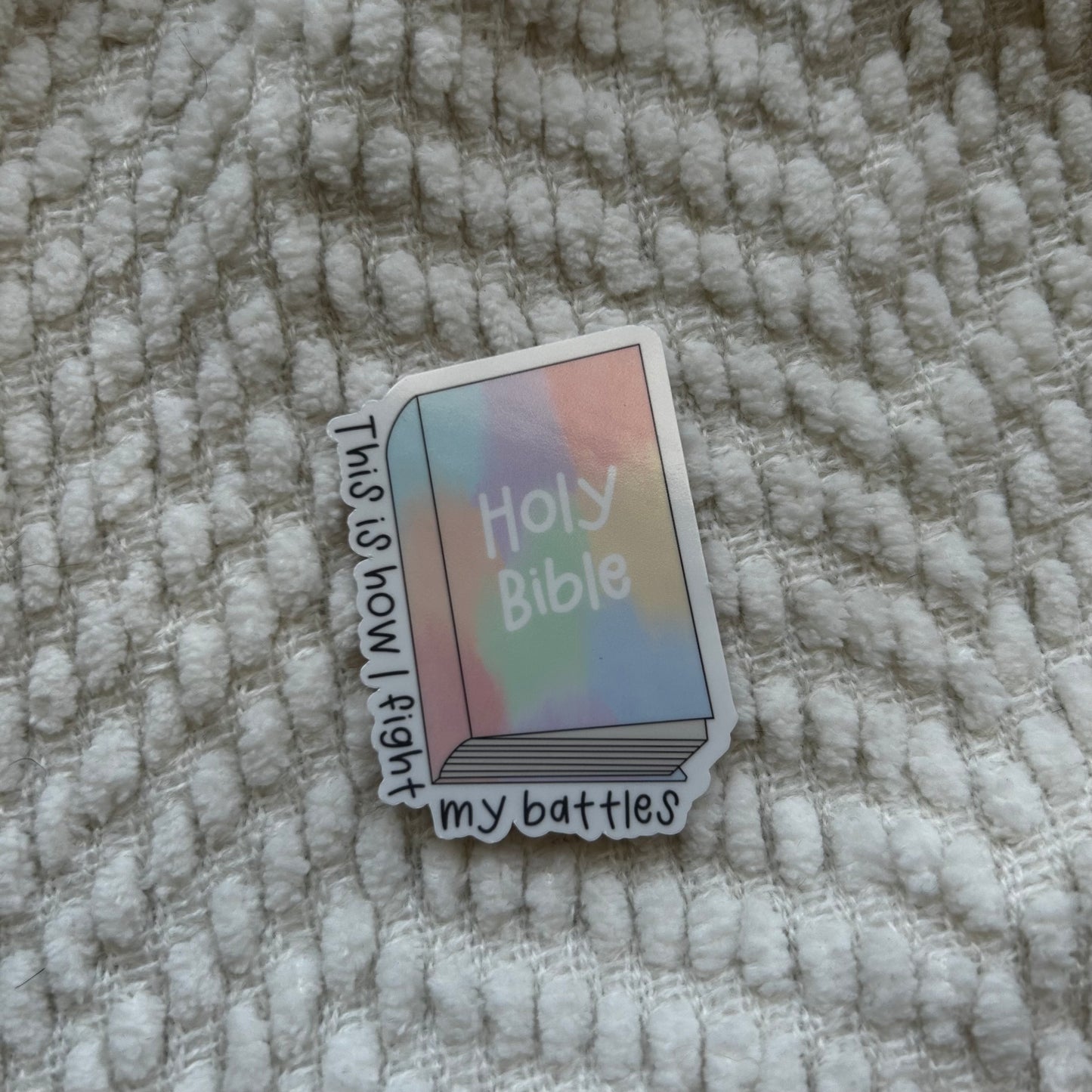 Rainbow bible sticker