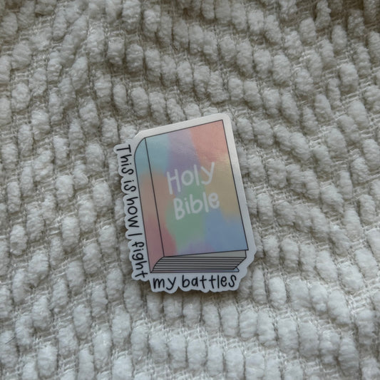 Rainbow bible sticker