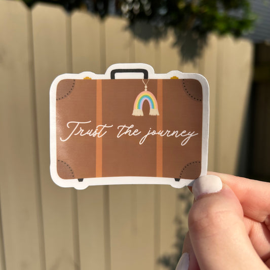 Trust the journey suitcase sticker