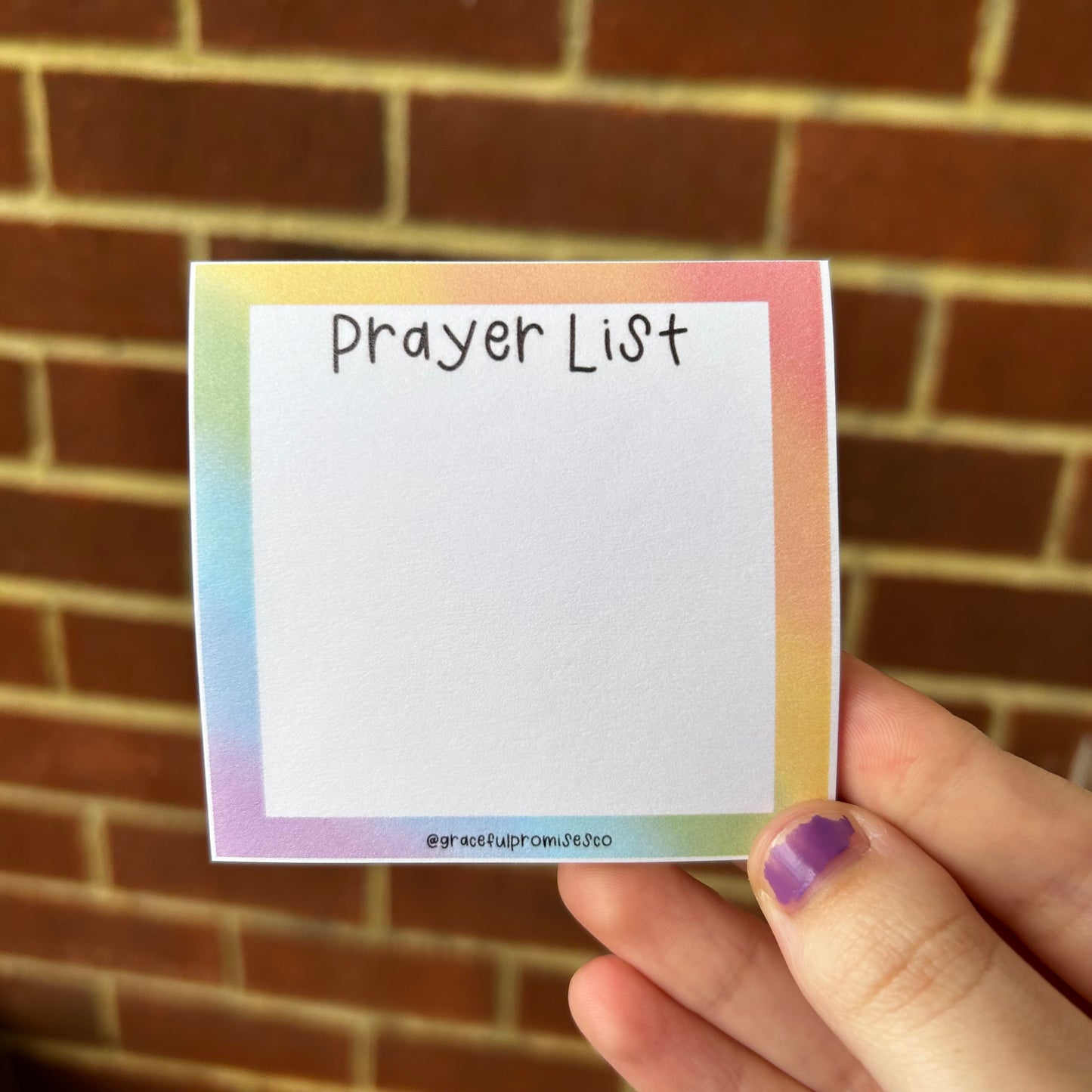 Prayer List Sticky Notes