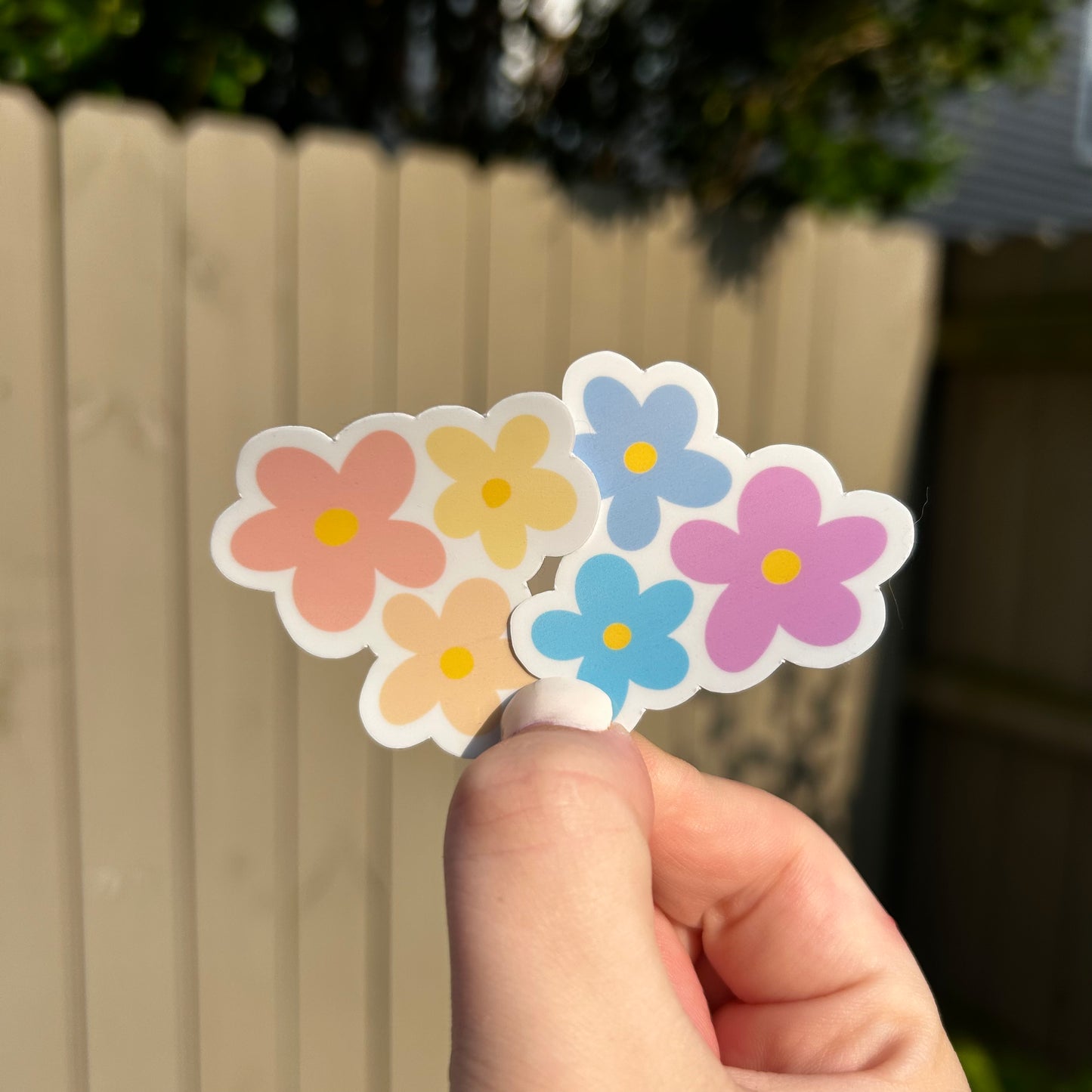 Rainbow Flowers Sticker