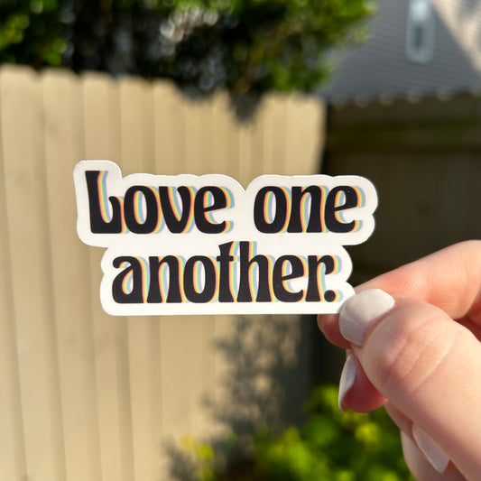 Love one another sticker