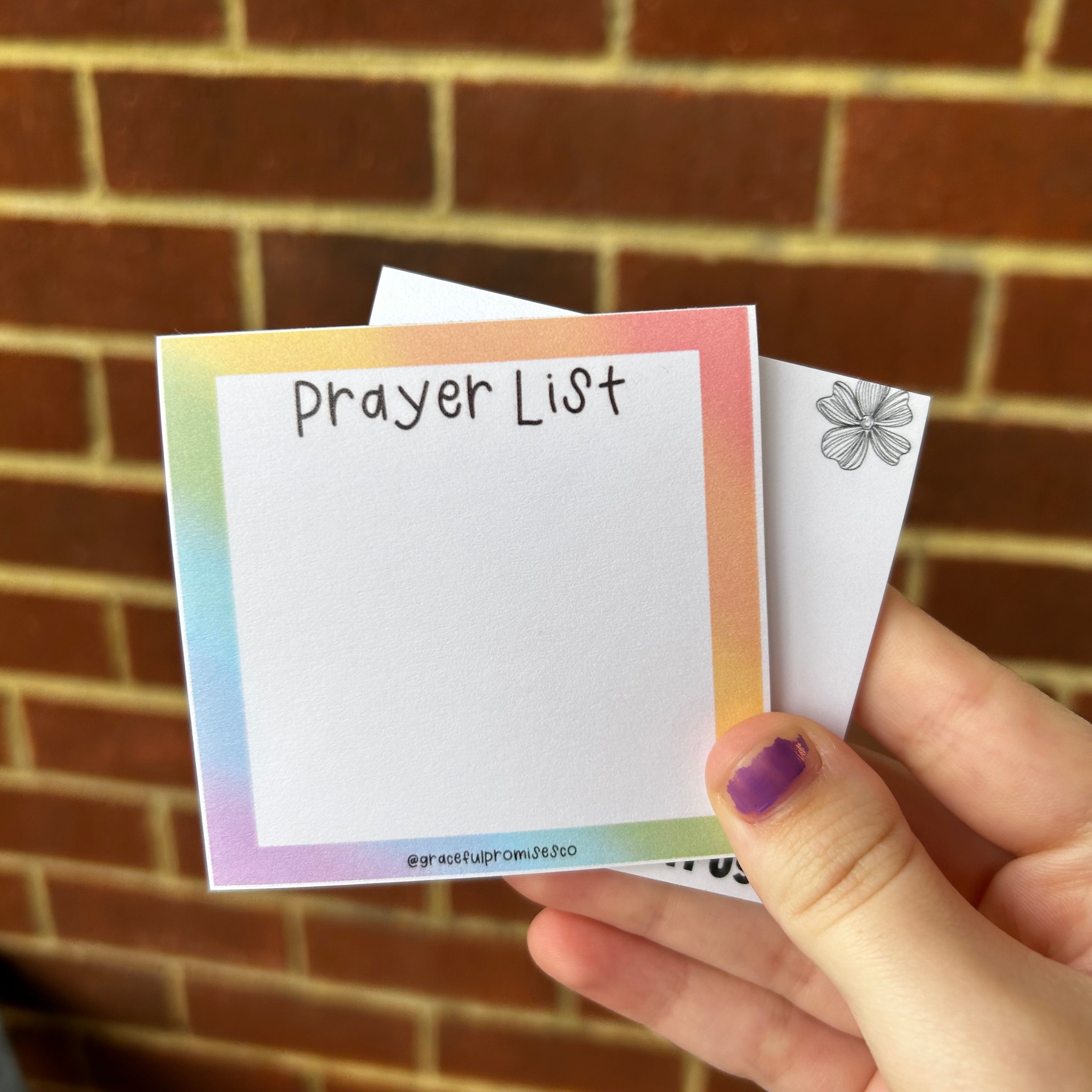 Prayer List Sticky Notes – Graceful Promises Co.